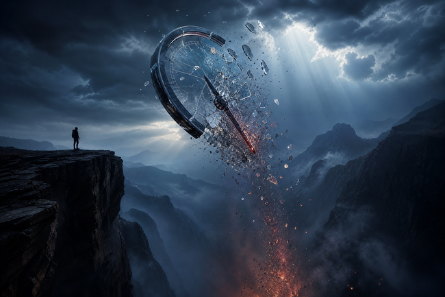 Shattering gauge as a visual metaphor for the credit score damage from charge-off vs collections