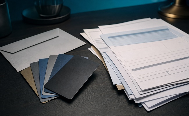 Stack of credit cards and medical bills on a desk representing common unsecured debt obligations
