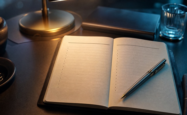 Handwritten priority list on a notepad separating secured and unsecured debts into two columns
