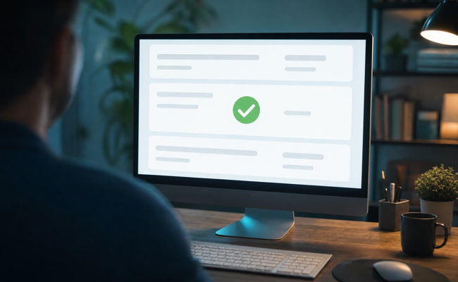 Credit report on a computer screen showing a medical collection being removed after forgiveness program approval