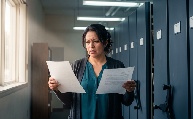 A woman compares two collection letters after she had her debt sold while in dispute.