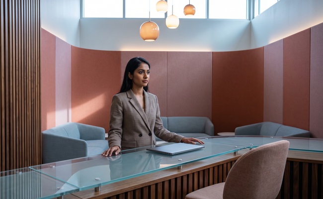 A young adult borrower prepares to raise one precise deficiency-balance dispute in a community mediation lounge.