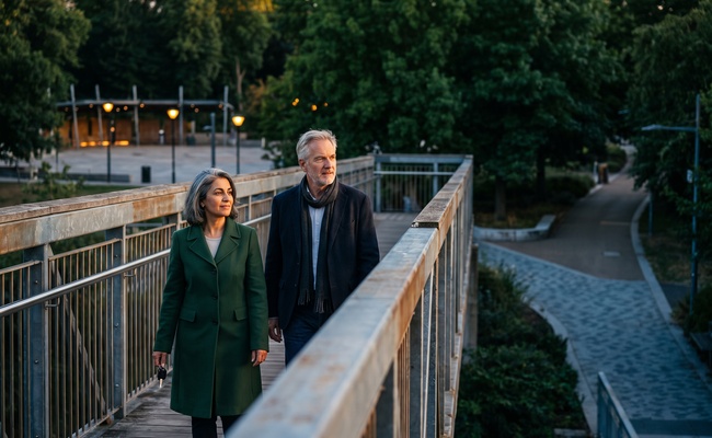A person older adults walk toward branching paths after completing the final steps of a deficiency-balance resolution.