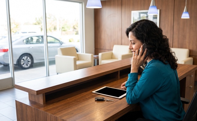 A person vehicle owner checking payoff and value before refinancing