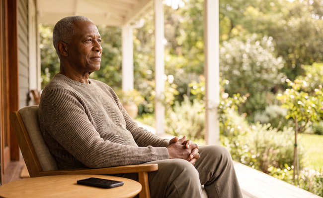 A person reflecting with calm confidence after making a practical account plan