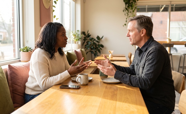 A person people discussing a replacement payment method after stopping an automatic ACH payment.