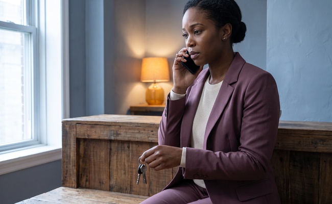 A person securing an unauthorized bank transaction by reviewing the alert and calling a verified bank channel.