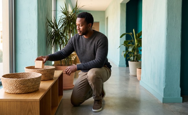 A person by paycheck editorial image