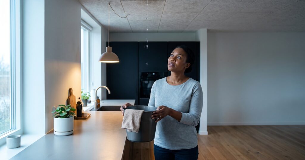 A person adult homeowner facing a major repair and considering how to pay for home repair without debt.