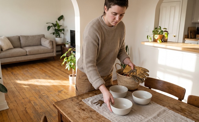 A person adult homeowner protects essential household resources while planning how to pay for home repair without debt.
