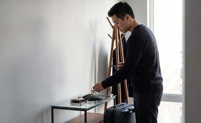 An apartment applicant prepares a careful rental application process while managing bad credit.