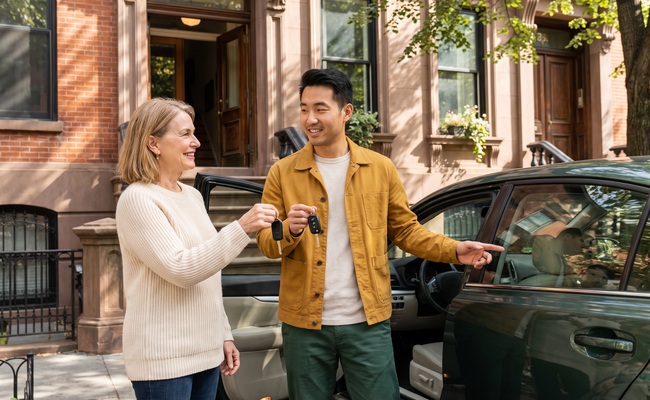 Two adults discuss whether bundled coverage fits their household needs.