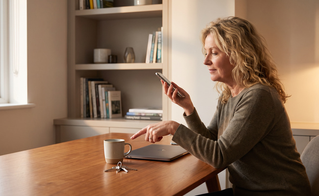 An adult prepares to clarify repayment terms for a family loan.