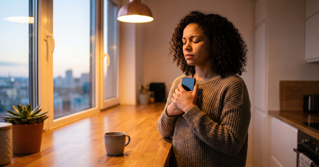 A person preparing to contact student loan servicer support after noticing an unfamiliar account detail.