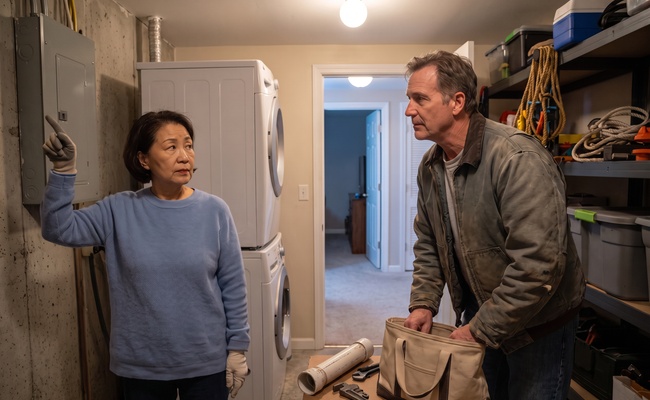 An adult borrower prepares to verify final student-loan terms before committing.
