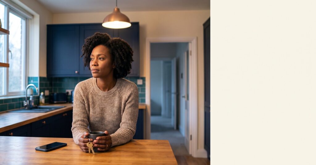 An adult borrower considers an IRS offer in compromise while reviewing practical debt-relief choices in a calm, realistic setting.