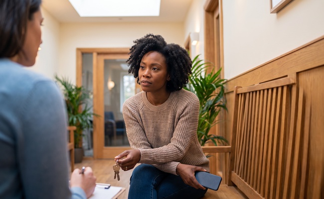 An adult taxpayer considers IRS offer in compromise in a calm practical setting.