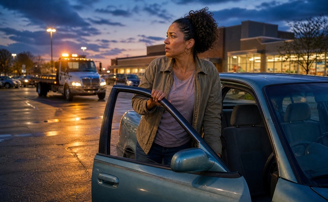 woman in confronted in parking lot over car title loan